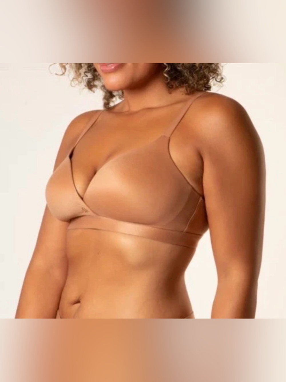 Freedom Bra 30C Tan Nude Wireless Lightly Lined Smooth T-Shirt Comfort